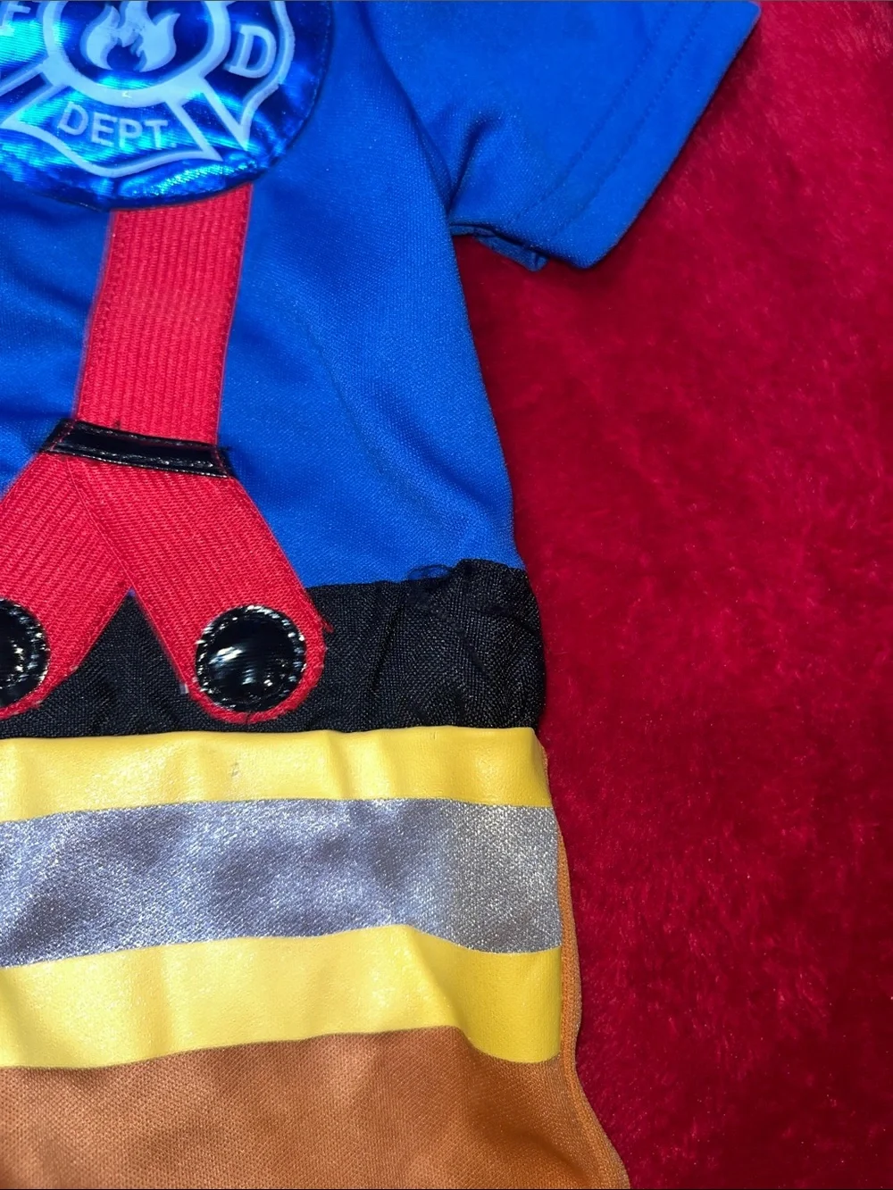 Kids Blue & Orange Firefighter Costume
